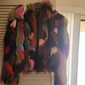 Colorful Faux Fur Jacket